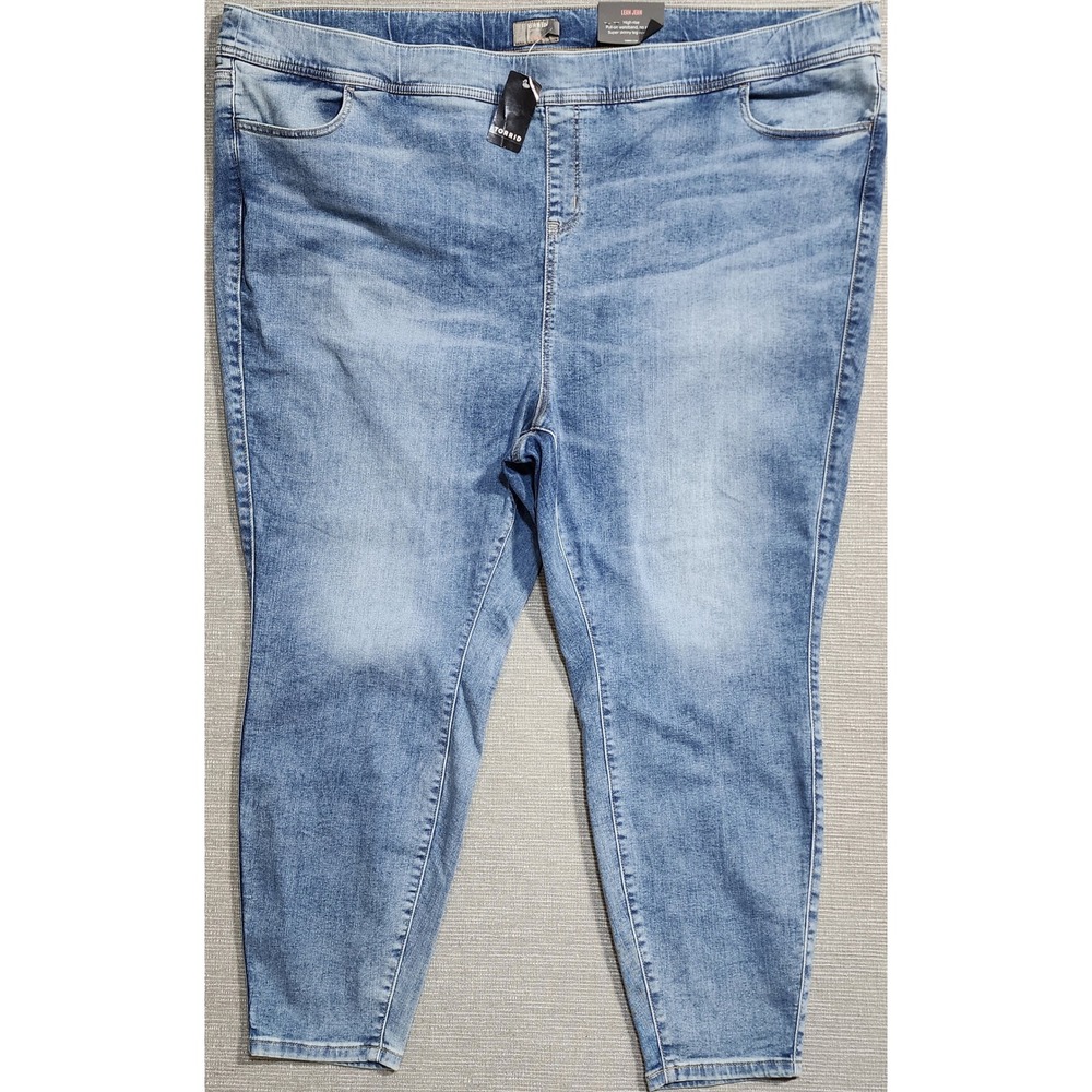 Torrid Lean Jean High Rise Pull On Super Skinny Leggings Light Wash 6S Plus Size